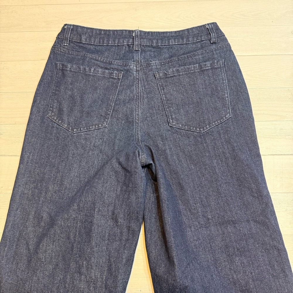 Rachel Zoe dark denim wide leg jeans women's size 8 - Picture 6 of 10